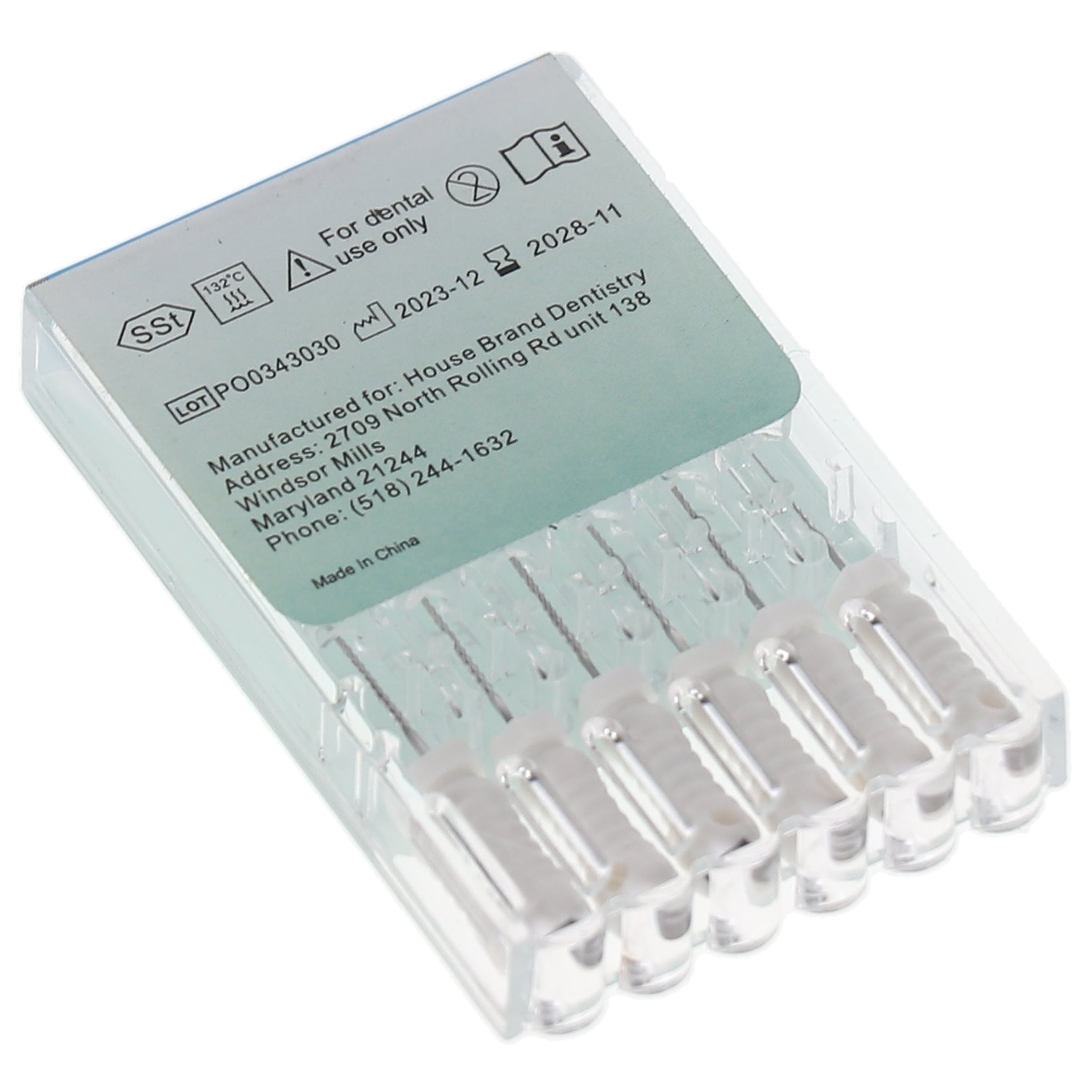 House Brand Dentistry 400103 HSB Endodontic K-Files 21mm #15 White Stainless Steel 6/Pk House Brand Dentistry 400103 HSB Endodontic K-Files 21mm #15 White Stainless Steel 6/Pk